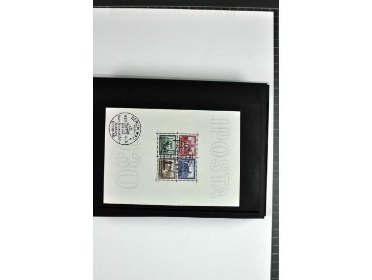  1936/37, postfrische, ungebrauchte und gestempelte Partie Blocks, dazu Bl.1 (2) je mit falschem Stempel