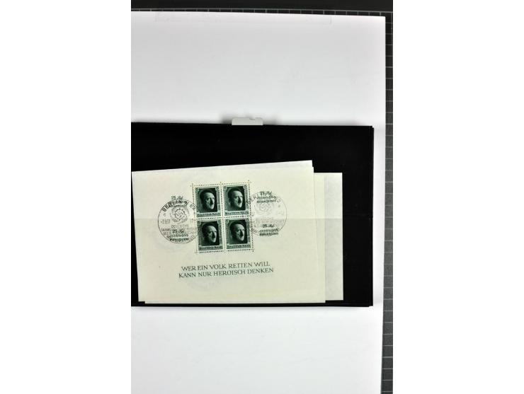  1936/37, postfrische, ungebrauchte und gestempelte Partie Blocks, dazu Bl.1 (2) je mit falschem Stempel