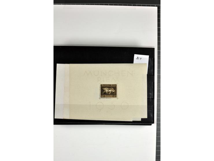  1936/37, postfrische, ungebrauchte und gestempelte Partie Blocks, dazu Bl.1 (2) je mit falschem Stempel