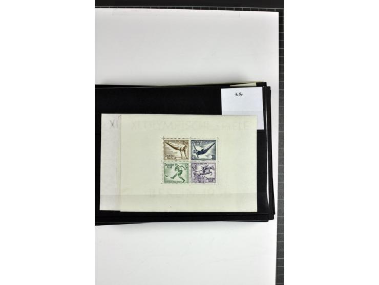  1936/37, postfrische, ungebrauchte und gestempelte Partie Blocks, dazu Bl.1 (2) je mit falschem Stempel