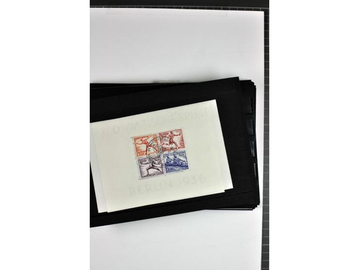  1936/37, postfrische, ungebrauchte und gestempelte Partie Blocks, dazu Bl.1 (2) je mit falschem Stempel