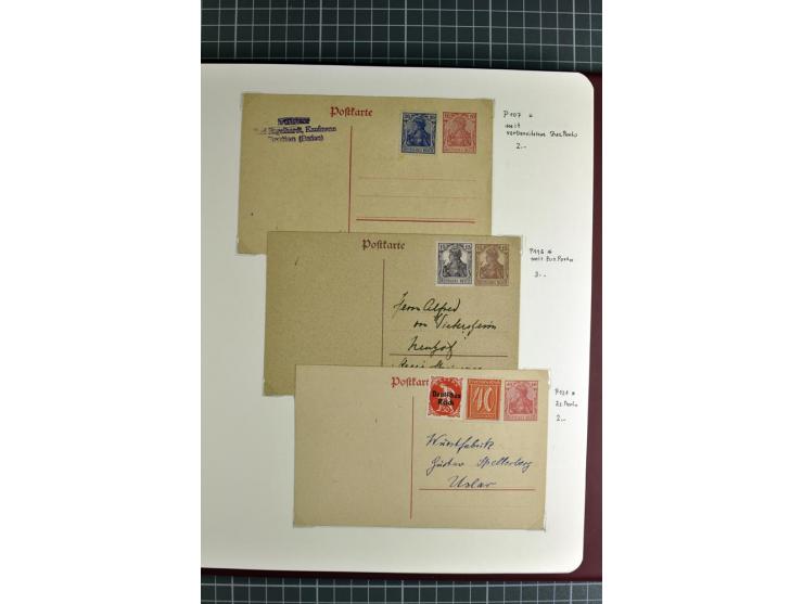 1872/1945, umfangreiche Sammlung Briefe und Karten ab Brustschilde mit nachverwendeten Stempeln, Hufeisenstempeln, des Weiter