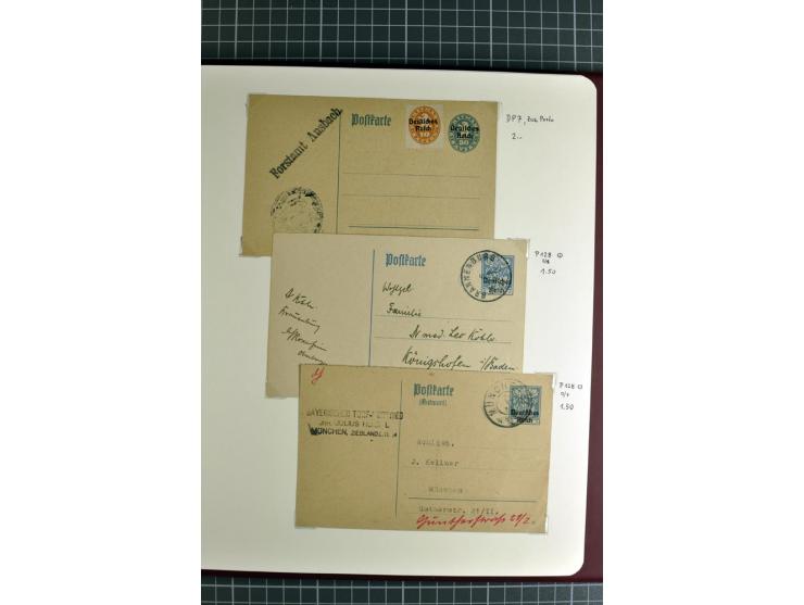 1872/1945, umfangreiche Sammlung Briefe und Karten ab Brustschilde mit nachverwendeten Stempeln, Hufeisenstempeln, des Weiter