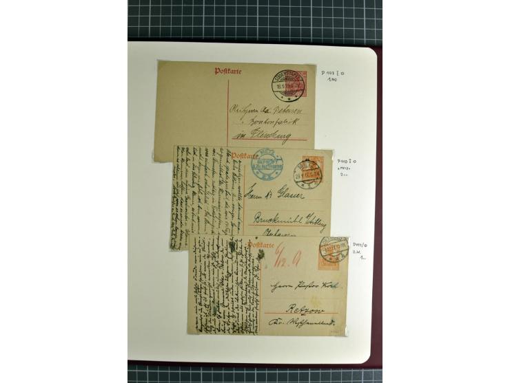 1872/1945, umfangreiche Sammlung Briefe und Karten ab Brustschilde mit nachverwendeten Stempeln, Hufeisenstempeln, des Weiter