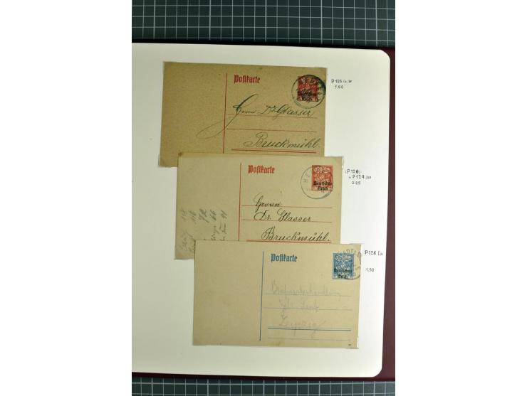 1872/1945, umfangreiche Sammlung Briefe und Karten ab Brustschilde mit nachverwendeten Stempeln, Hufeisenstempeln, des Weiter