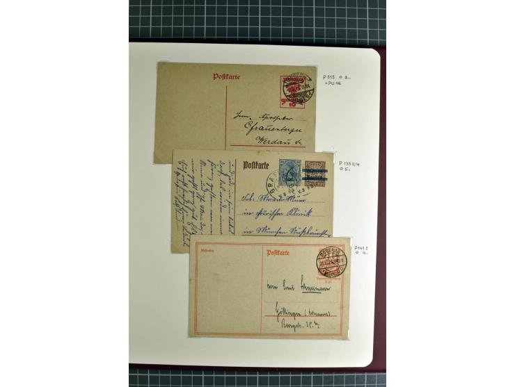 1872/1945, umfangreiche Sammlung Briefe und Karten ab Brustschilde mit nachverwendeten Stempeln, Hufeisenstempeln, des Weiter