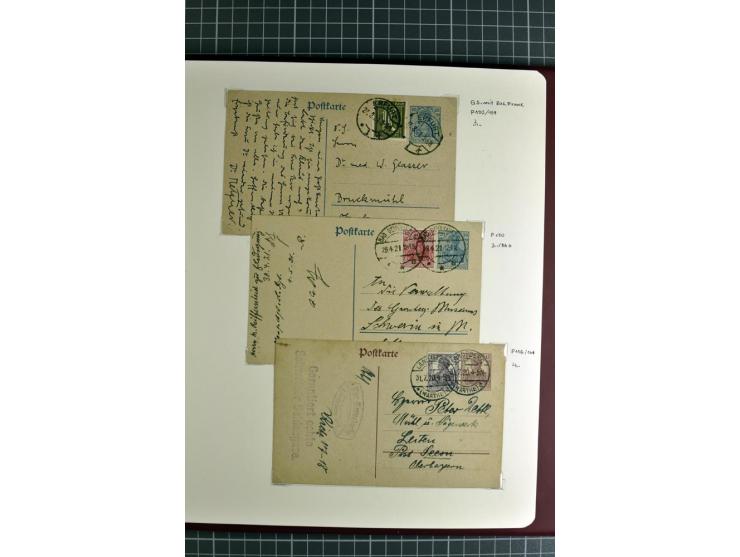 1872/1945, umfangreiche Sammlung Briefe und Karten ab Brustschilde mit nachverwendeten Stempeln, Hufeisenstempeln, des Weiter