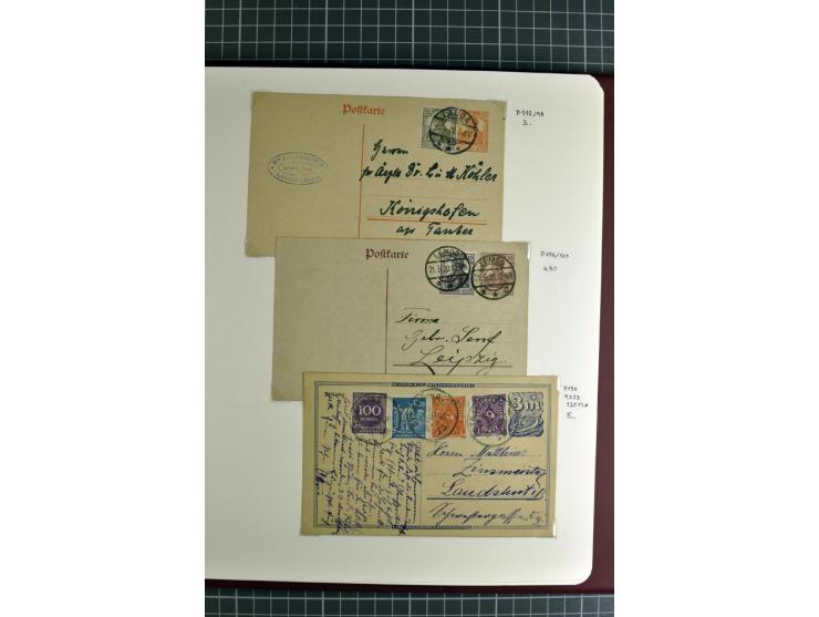 1872/1945, umfangreiche Sammlung Briefe und Karten ab Brustschilde mit nachverwendeten Stempeln, Hufeisenstempeln, des Weiter