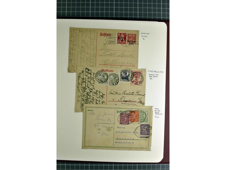 1872/1945, umfangreiche Sammlung Briefe und Karten ab Brustschilde mit nachverwendeten Stempeln, Hufeisenstempeln, des Weiter