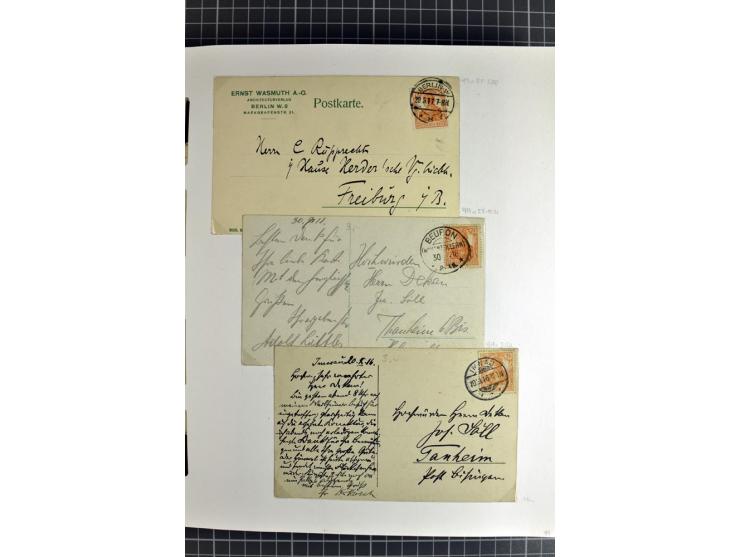 1872/1945, umfangreiche Sammlung Briefe und Karten ab Brustschilde mit nachverwendeten Stempeln, Hufeisenstempeln, des Weiter