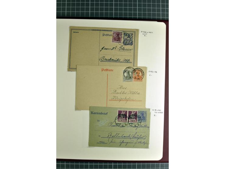 1872/1945, umfangreiche Sammlung Briefe und Karten ab Brustschilde mit nachverwendeten Stempeln, Hufeisenstempeln, des Weiter