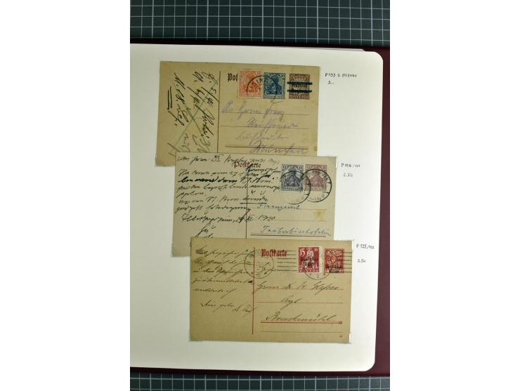 1872/1945, umfangreiche Sammlung Briefe und Karten ab Brustschilde mit nachverwendeten Stempeln, Hufeisenstempeln, des Weiter