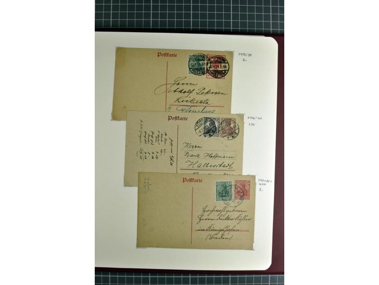 1872/1945, umfangreiche Sammlung Briefe und Karten ab Brustschilde mit nachverwendeten Stempeln, Hufeisenstempeln, des Weiter