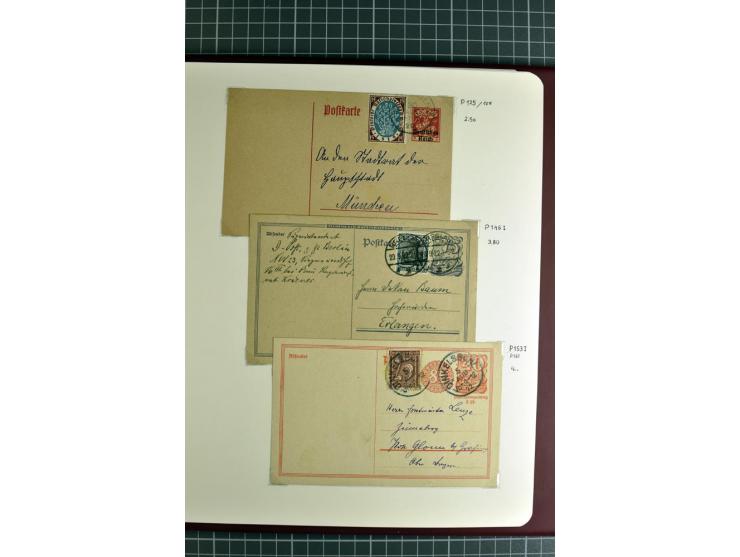 1872/1945, umfangreiche Sammlung Briefe und Karten ab Brustschilde mit nachverwendeten Stempeln, Hufeisenstempeln, des Weiter