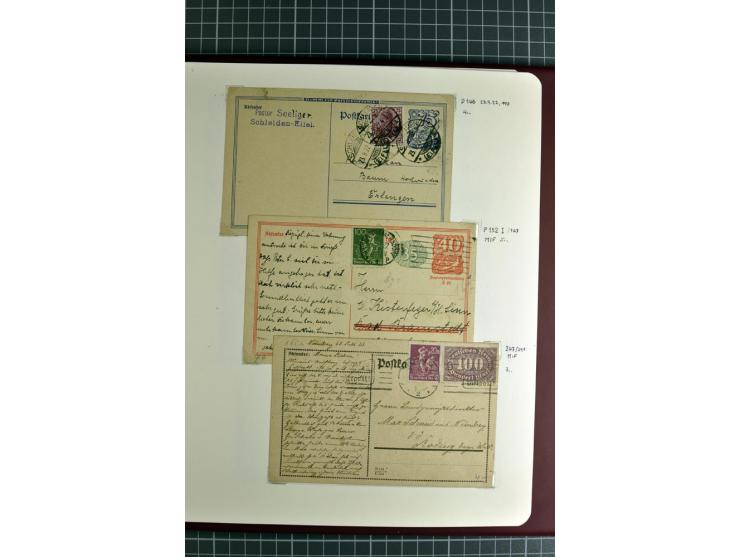 1872/1945, umfangreiche Sammlung Briefe und Karten ab Brustschilde mit nachverwendeten Stempeln, Hufeisenstempeln, des Weiter