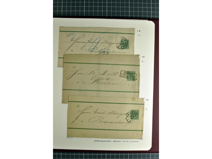 1872/1945, umfangreiche Sammlung Briefe und Karten ab Brustschilde mit nachverwendeten Stempeln, Hufeisenstempeln, des Weiter
