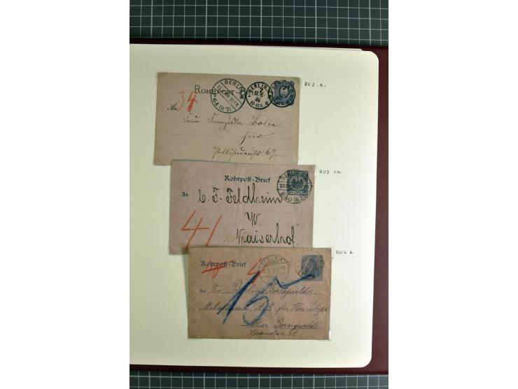 1872/1945, umfangreiche Sammlung Briefe und Karten ab Brustschilde mit nachverwendeten Stempeln, Hufeisenstempeln, des Weiter