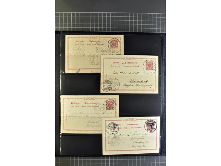 1872/1945, umfangreiche Sammlung Briefe und Karten ab Brustschilde mit nachverwendeten Stempeln, Hufeisenstempeln, des Weiter