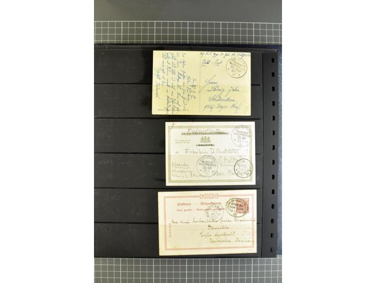 1872/1945, umfangreiche Sammlung Briefe und Karten ab Brustschilde mit nachverwendeten Stempeln, Hufeisenstempeln, des Weiter