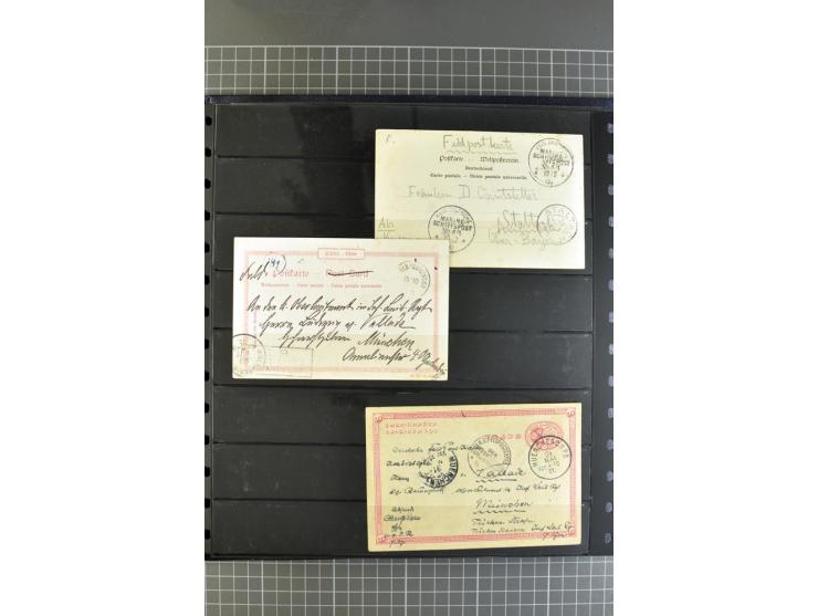1872/1945, umfangreiche Sammlung Briefe und Karten ab Brustschilde mit nachverwendeten Stempeln, Hufeisenstempeln, des Weiter