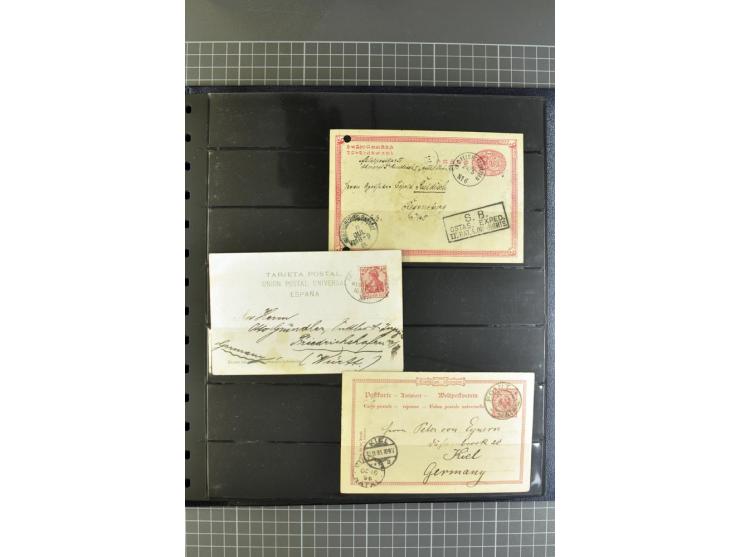 1872/1945, umfangreiche Sammlung Briefe und Karten ab Brustschilde mit nachverwendeten Stempeln, Hufeisenstempeln, des Weiter