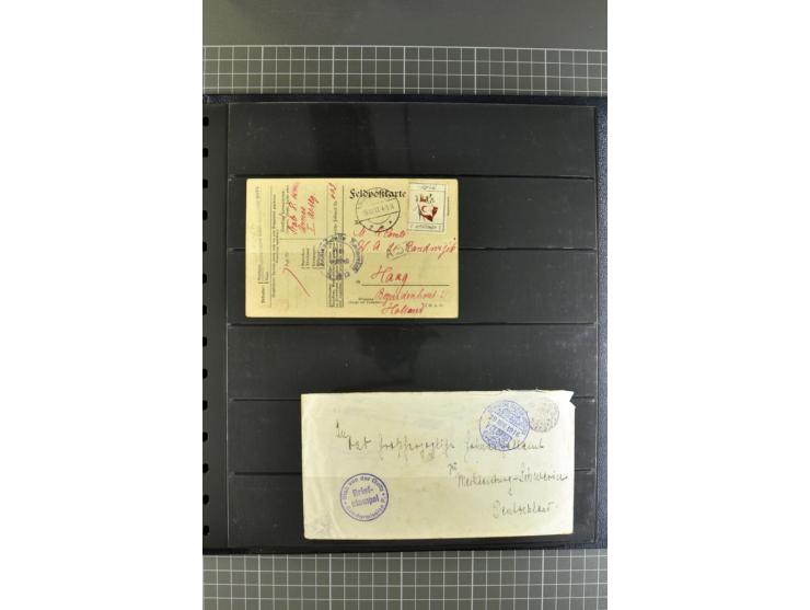 1872/1945, umfangreiche Sammlung Briefe und Karten ab Brustschilde mit nachverwendeten Stempeln, Hufeisenstempeln, des Weiter