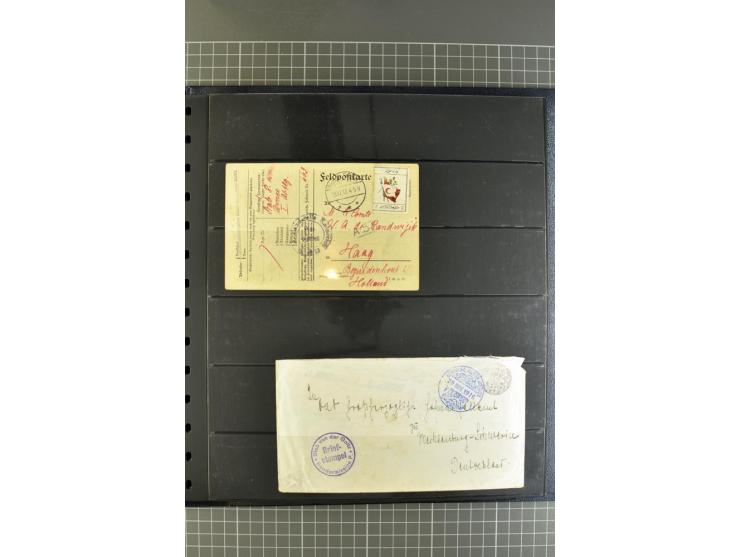 1872/1945, umfangreiche Sammlung Briefe und Karten ab Brustschilde mit nachverwendeten Stempeln, Hufeisenstempeln, des Weiter