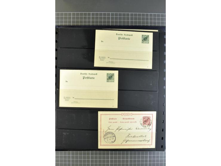 1872/1945, umfangreiche Sammlung Briefe und Karten ab Brustschilde mit nachverwendeten Stempeln, Hufeisenstempeln, des Weiter