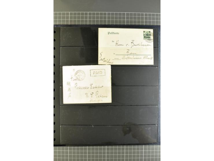 1872/1945, umfangreiche Sammlung Briefe und Karten ab Brustschilde mit nachverwendeten Stempeln, Hufeisenstempeln, des Weiter