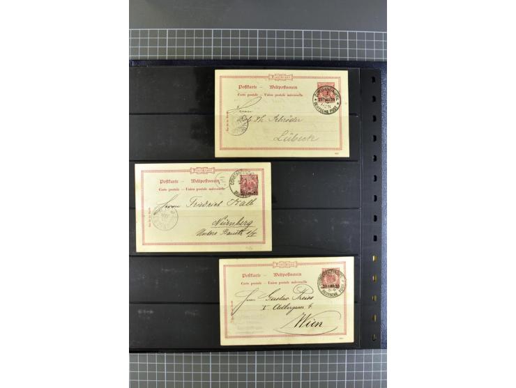 1872/1945, umfangreiche Sammlung Briefe und Karten ab Brustschilde mit nachverwendeten Stempeln, Hufeisenstempeln, des Weiter