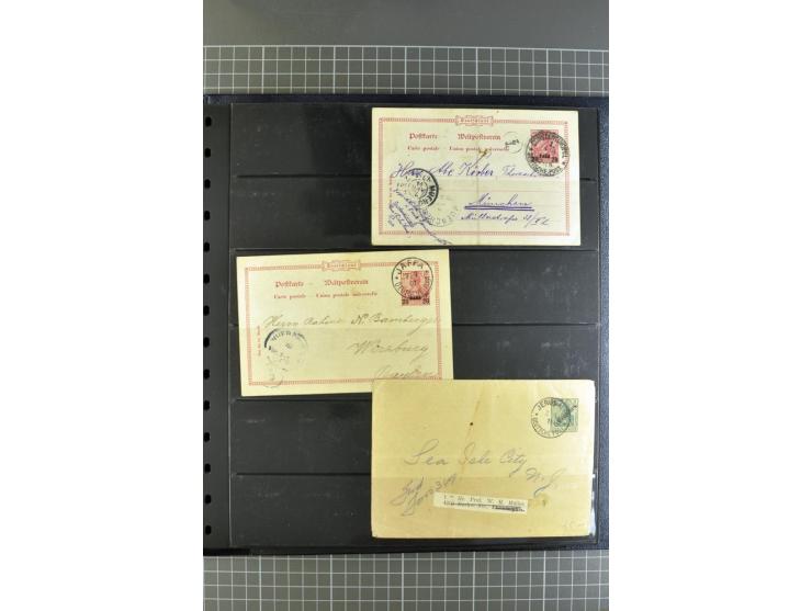 1872/1945, umfangreiche Sammlung Briefe und Karten ab Brustschilde mit nachverwendeten Stempeln, Hufeisenstempeln, des Weiter