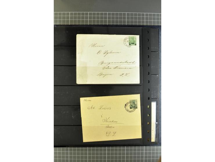 1872/1945, umfangreiche Sammlung Briefe und Karten ab Brustschilde mit nachverwendeten Stempeln, Hufeisenstempeln, des Weiter