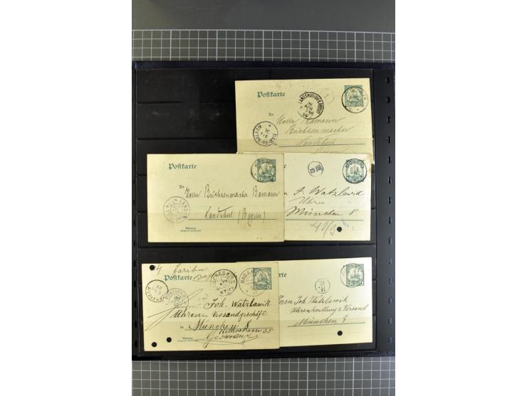 1872/1945, umfangreiche Sammlung Briefe und Karten ab Brustschilde mit nachverwendeten Stempeln, Hufeisenstempeln, des Weiter