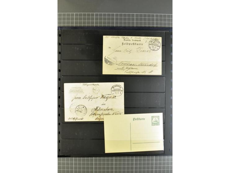 1872/1945, umfangreiche Sammlung Briefe und Karten ab Brustschilde mit nachverwendeten Stempeln, Hufeisenstempeln, des Weiter