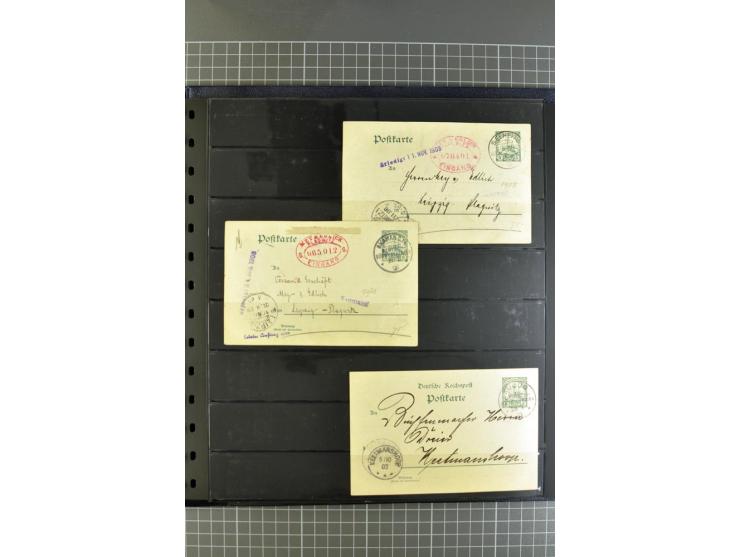 1872/1945, umfangreiche Sammlung Briefe und Karten ab Brustschilde mit nachverwendeten Stempeln, Hufeisenstempeln, des Weiter