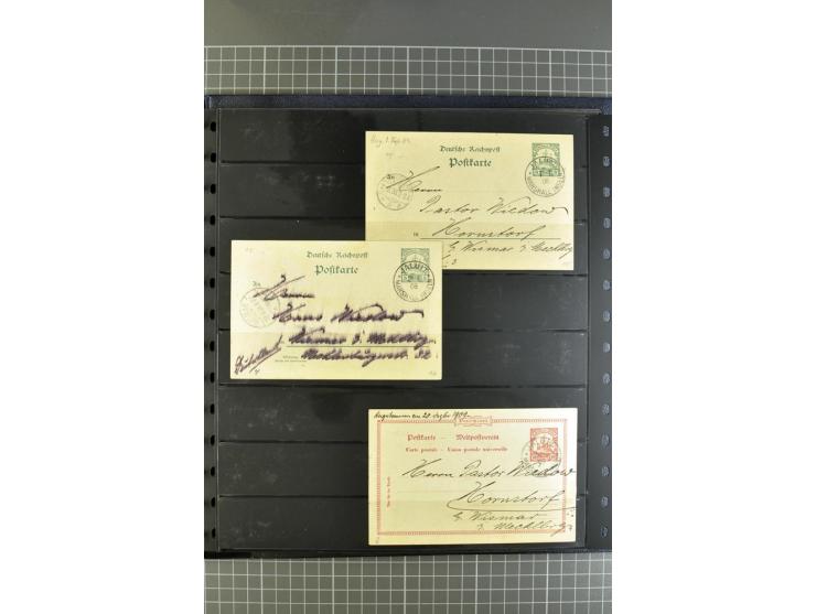1872/1945, umfangreiche Sammlung Briefe und Karten ab Brustschilde mit nachverwendeten Stempeln, Hufeisenstempeln, des Weiter