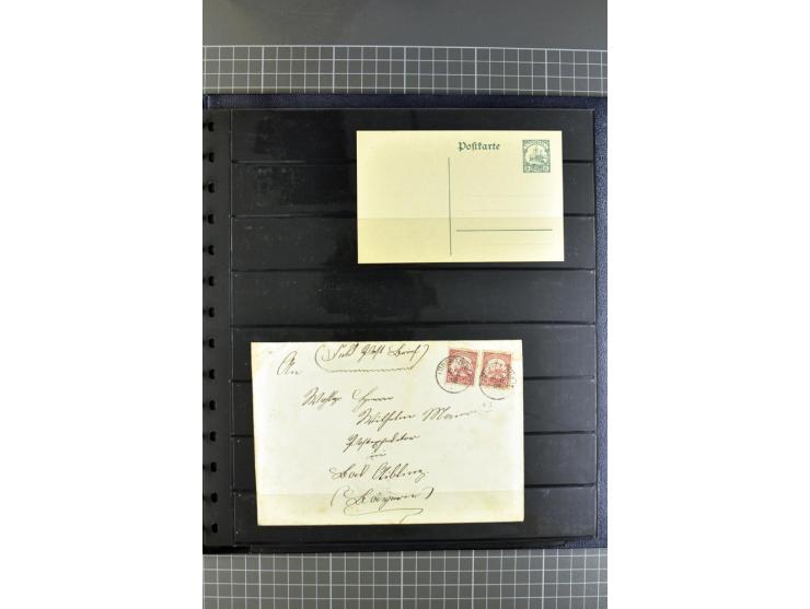 1872/1945, umfangreiche Sammlung Briefe und Karten ab Brustschilde mit nachverwendeten Stempeln, Hufeisenstempeln, des Weiter