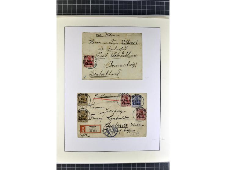 1872/1945, umfangreiche Sammlung Briefe und Karten ab Brustschilde mit nachverwendeten Stempeln, Hufeisenstempeln, des Weiter