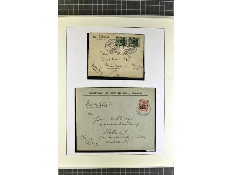 1872/1945, umfangreiche Sammlung Briefe und Karten ab Brustschilde mit nachverwendeten Stempeln, Hufeisenstempeln, des Weiter