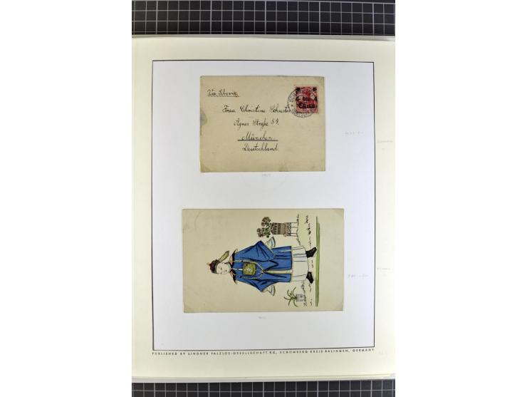 1872/1945, umfangreiche Sammlung Briefe und Karten ab Brustschilde mit nachverwendeten Stempeln, Hufeisenstempeln, des Weiter