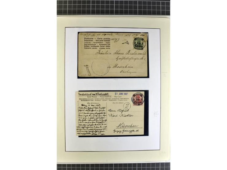 1872/1945, umfangreiche Sammlung Briefe und Karten ab Brustschilde mit nachverwendeten Stempeln, Hufeisenstempeln, des Weiter