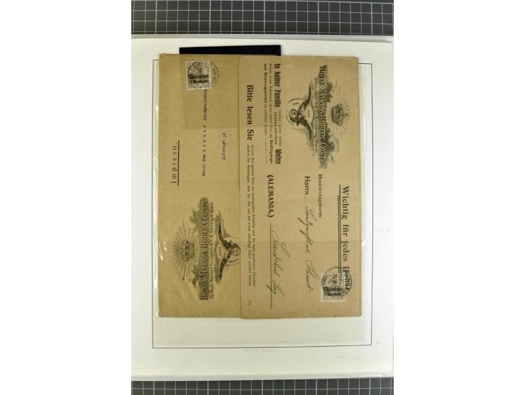1872/1945, umfangreiche Sammlung Briefe und Karten ab Brustschilde mit nachverwendeten Stempeln, Hufeisenstempeln, des Weiter