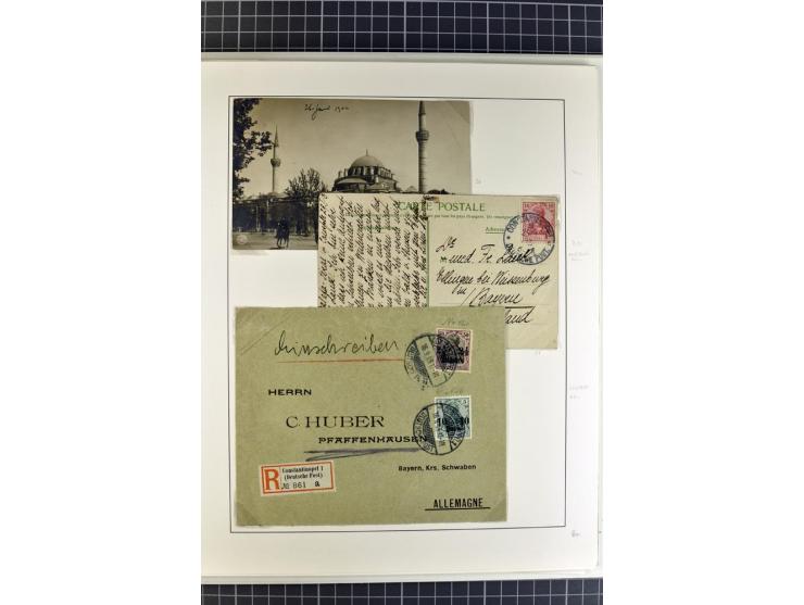 1872/1945, umfangreiche Sammlung Briefe und Karten ab Brustschilde mit nachverwendeten Stempeln, Hufeisenstempeln, des Weiter