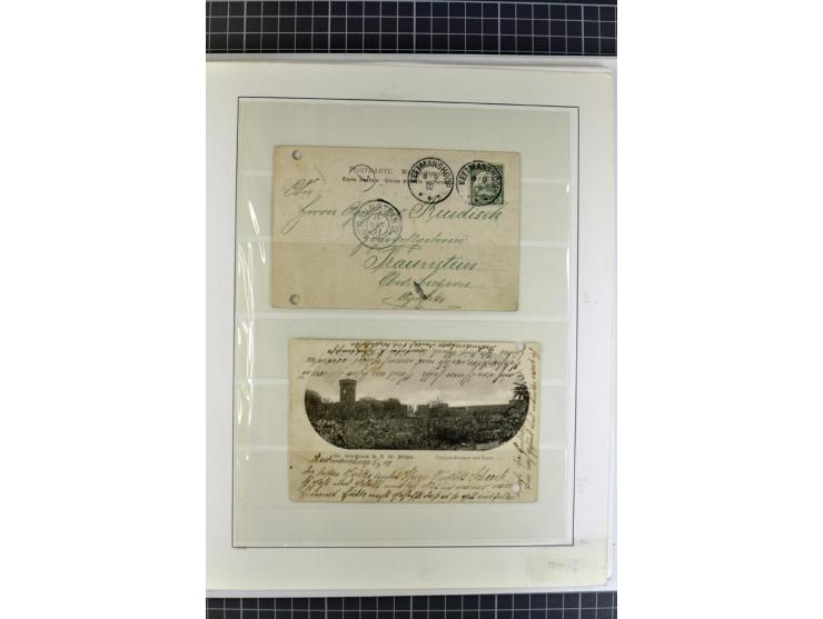 1872/1945, umfangreiche Sammlung Briefe und Karten ab Brustschilde mit nachverwendeten Stempeln, Hufeisenstempeln, des Weiter