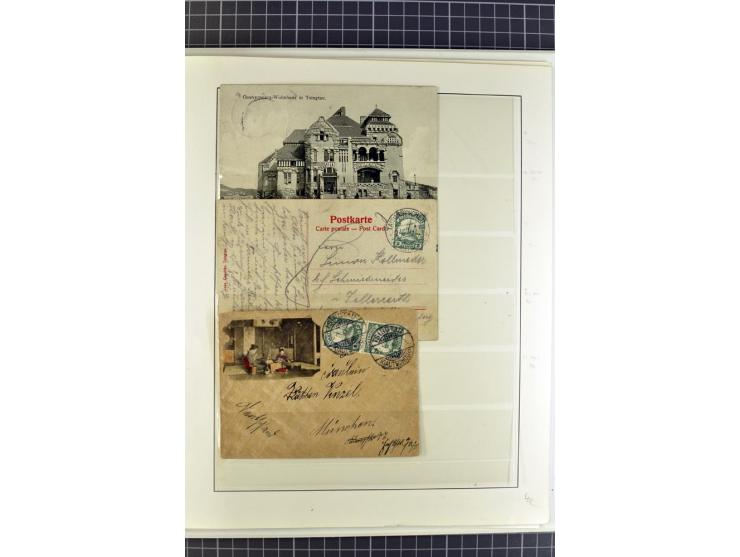 1872/1945, umfangreiche Sammlung Briefe und Karten ab Brustschilde mit nachverwendeten Stempeln, Hufeisenstempeln, des Weiter