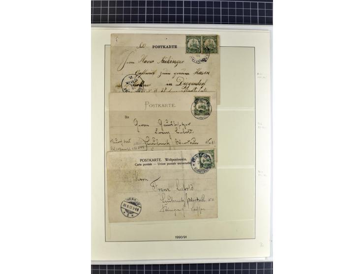 1872/1945, umfangreiche Sammlung Briefe und Karten ab Brustschilde mit nachverwendeten Stempeln, Hufeisenstempeln, des Weiter