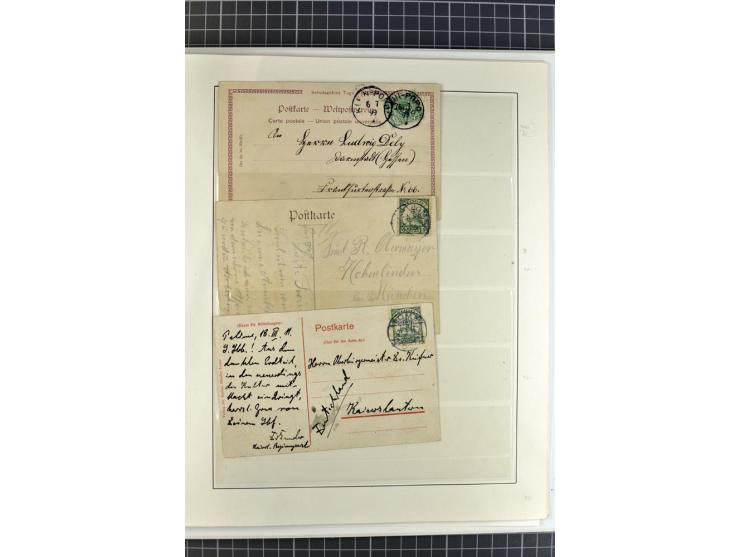 1872/1945, umfangreiche Sammlung Briefe und Karten ab Brustschilde mit nachverwendeten Stempeln, Hufeisenstempeln, des Weiter