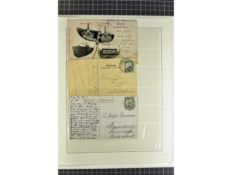 1872/1945, umfangreiche Sammlung Briefe und Karten ab Brustschilde mit nachverwendeten Stempeln, Hufeisenstempeln, des Weiter