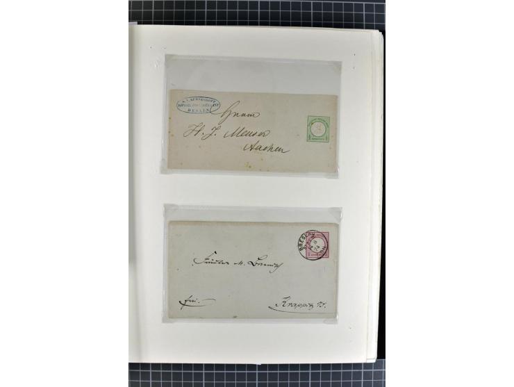1872/1945, umfangreiche Sammlung Briefe und Karten ab Brustschilde mit nachverwendeten Stempeln, Hufeisenstempeln, des Weiter