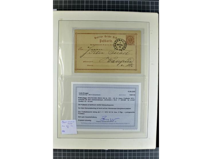 1872/1945, umfangreiche Sammlung Briefe und Karten ab Brustschilde mit nachverwendeten Stempeln, Hufeisenstempeln, des Weiter
